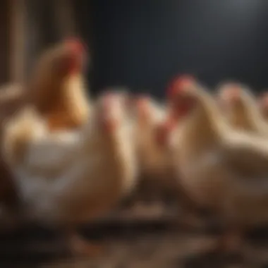 Established Flock Showcasing Social Interactions Established flock demonstrating diverse behaviors