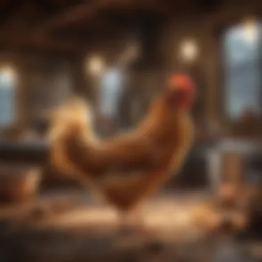 Interior design of a heated chicken roost