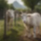 Goats grazing within an invisible fence boundary
