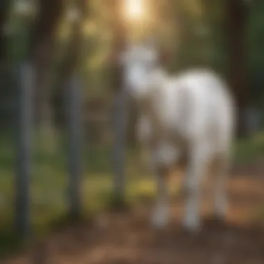 Diagram illustrating invisible fence installation for goats
