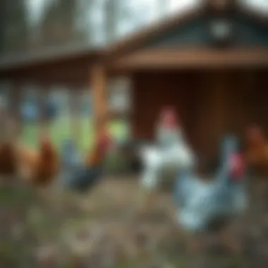 Secure chicken run with fencing and shelter