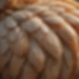 Close-up of lice on chicken feathers
