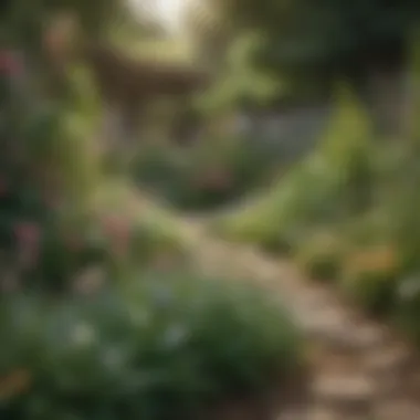 Lush garden filled with various early flowering plants