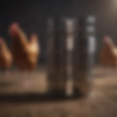 Variety of Metal Poultry Leg Bands Different sizes and colors of metal leg bands displayed