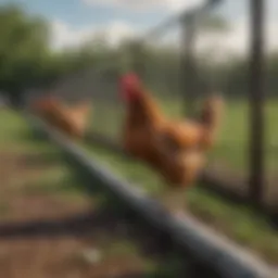 Innovative design of movable chicken fencing in a farm setting