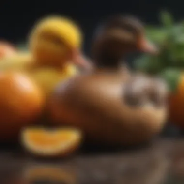 Nutritional Values of Duck-Friendly Fruits Nutritional benefits of fruits displayed in a chart format