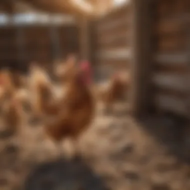Moisture Management in Chicken Bedding Illustration of moisture control in chicken coops