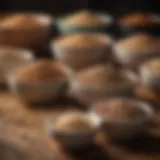 A variety of grains suitable for goat nutrition displayed in bowls.