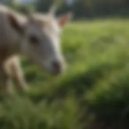 Nutrient-rich grass suitable for goat grazing