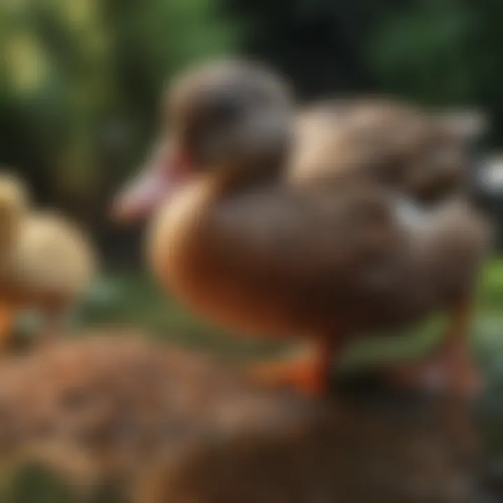 Various types of duck feed