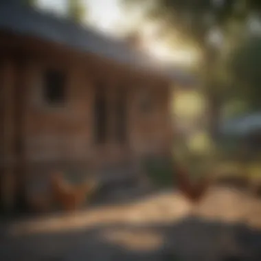 Spacious chicken coop with natural lighting