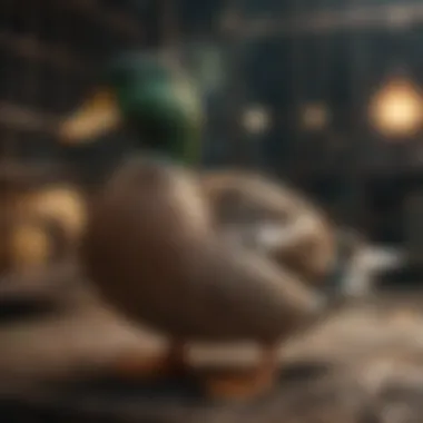 Various materials used in constructing duck cages