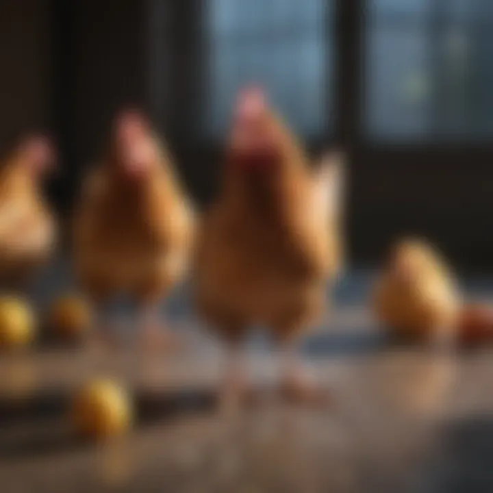 Chickens exhibiting different behavioral traits