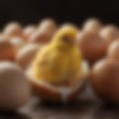 New Life: Polish Chick Breaking Free Close-up of a healthy Polish chick emerging from an egg