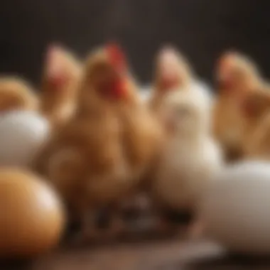 Diverse chicken breeds showcasing egg-laying capabilities