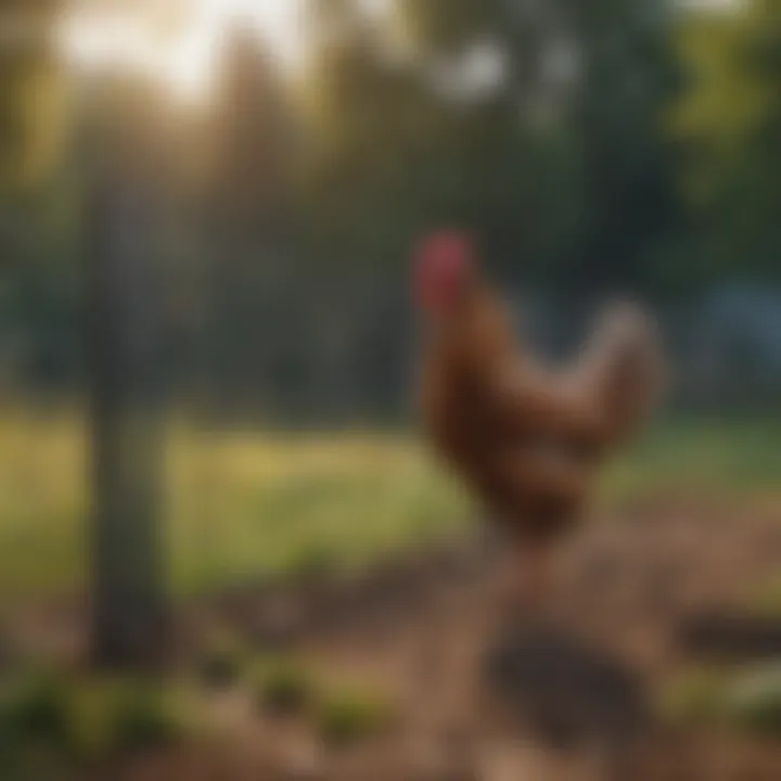 Installation of a portable electric poultry fence