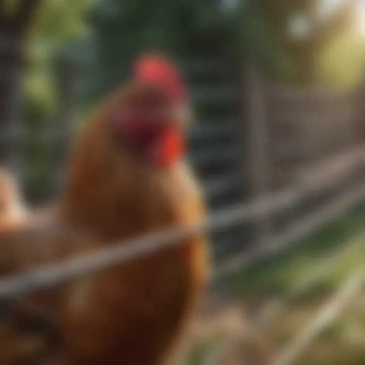 Different types of fencing materials for chicken protection