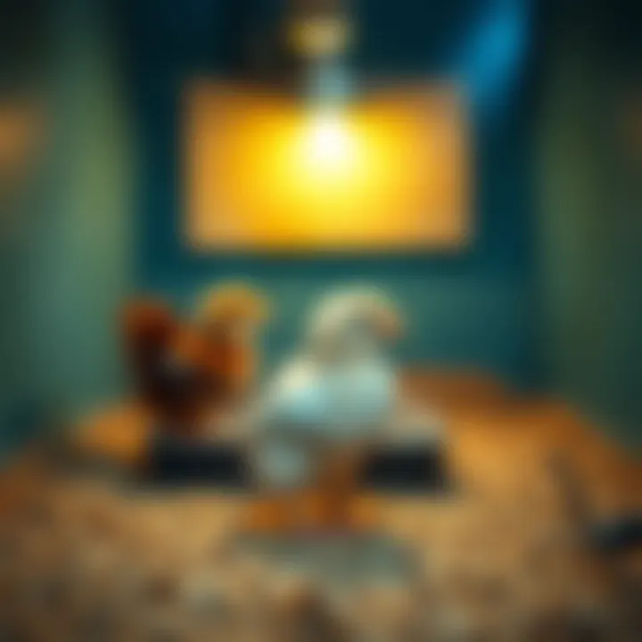 Installation of the heating plate in a brooder