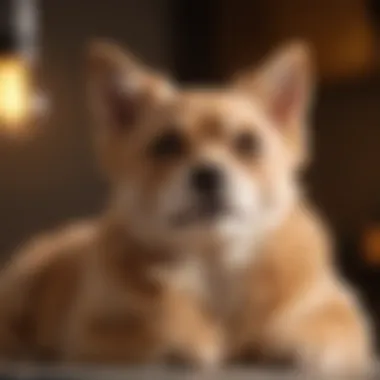 Close-up of a pet basking under a heat lamp