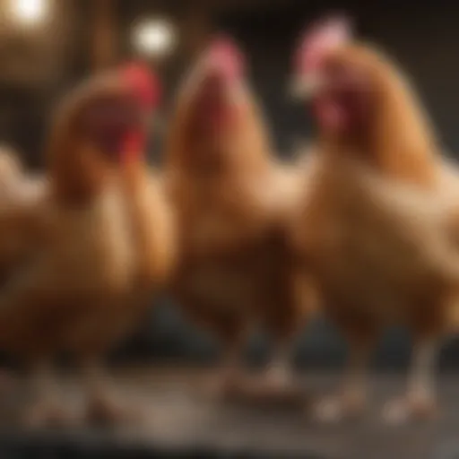 Diverse chicken breeds showcasing unique characteristics