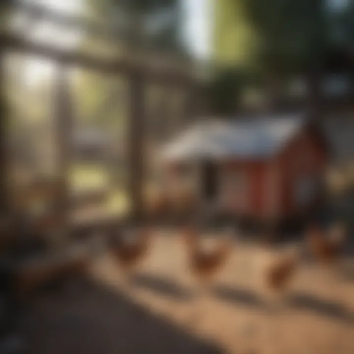 Healthy chicken coop setup indicating proper care