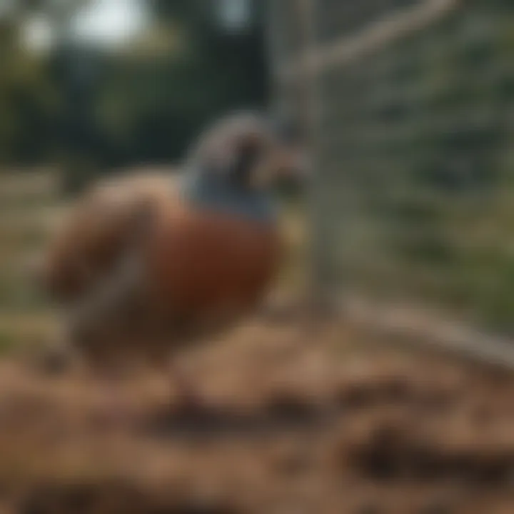 Visual representation of common challenges in quail pen netting