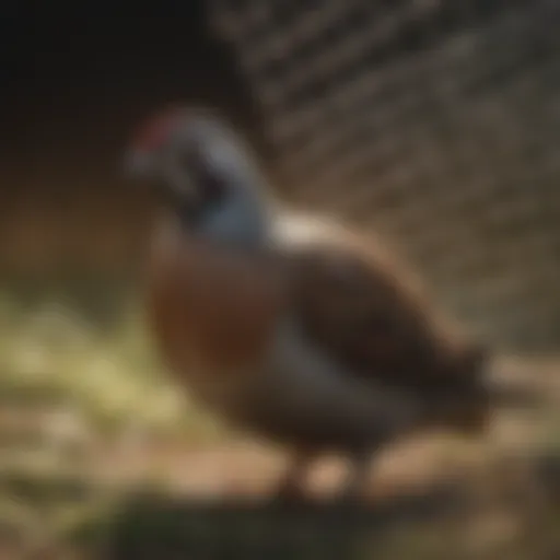 Close-up of quail pen netting material showcasing durability