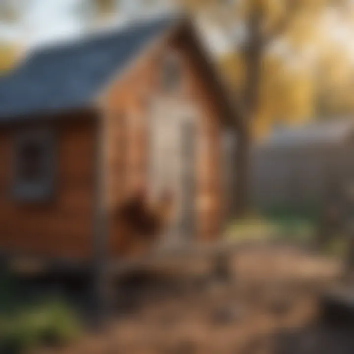 A well-designed chicken coop with insulation and ventilation