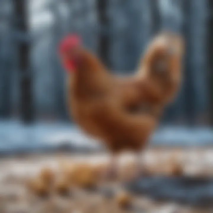 Nutrient-rich winter feed for chickens