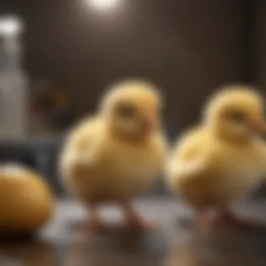 Health checkup of chicks