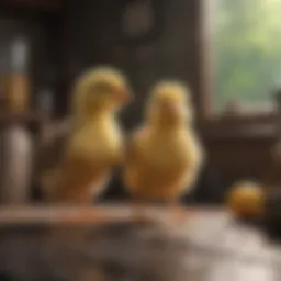Cozy indoor setup for raising chicks
