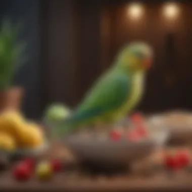 Nutritional Essentials for Parakeets A bowl of fresh fruits and seeds for parakeets