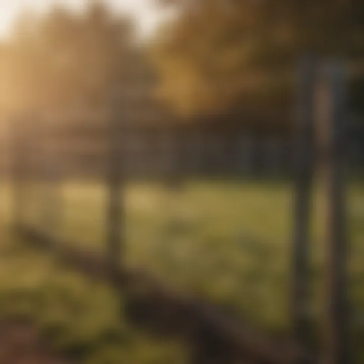 Installation of hot wire fence in agricultural setting