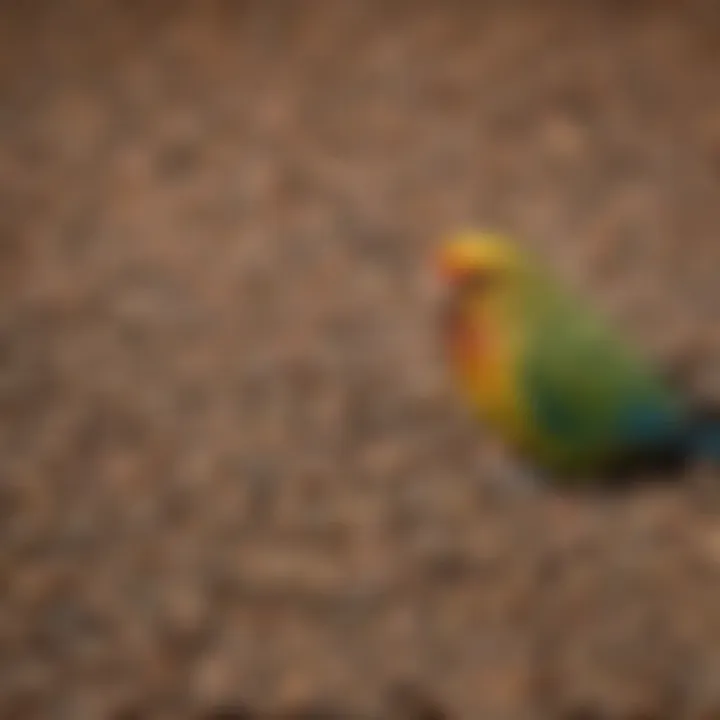 Close-up of parakeet pellets highlighting their texture and size.