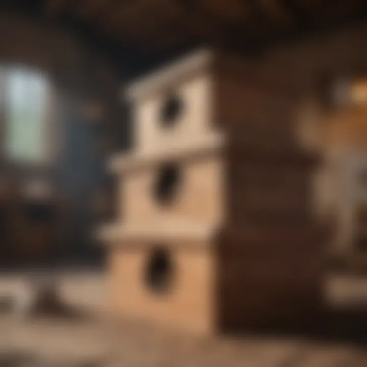 Spacious nesting box showcasing various sizes