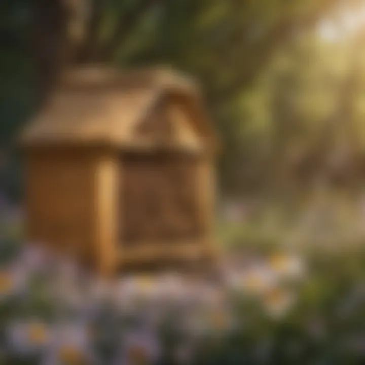 An ideal location for a beehive surrounded by flowers