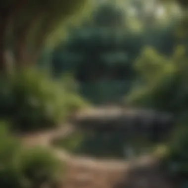Designing an Ideal Duck Pool A serene small pool designed for ducks, surrounded by lush greenery