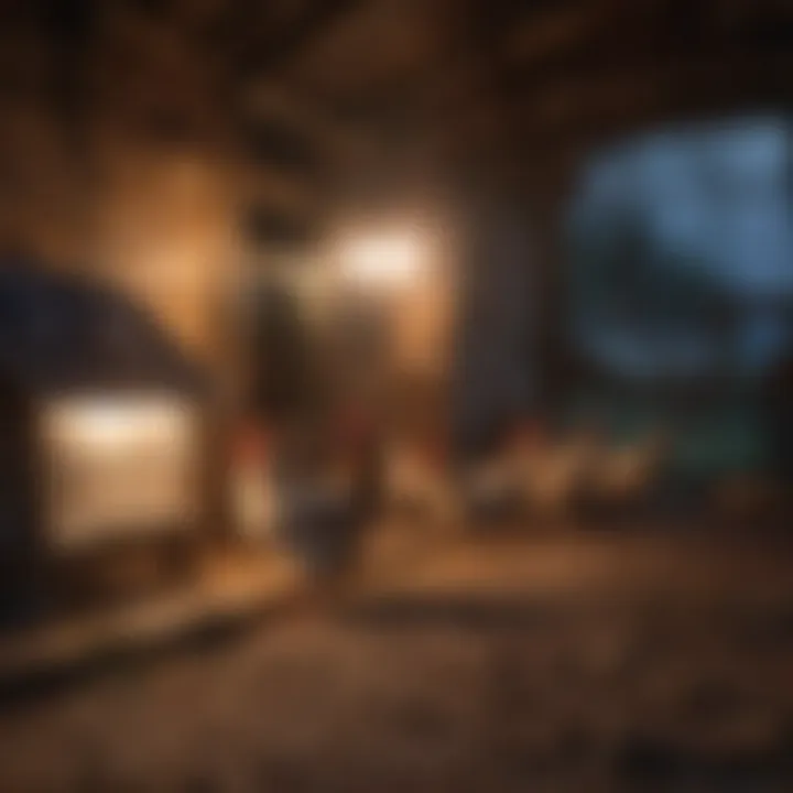 Installation of solar lights in a chicken coop environment