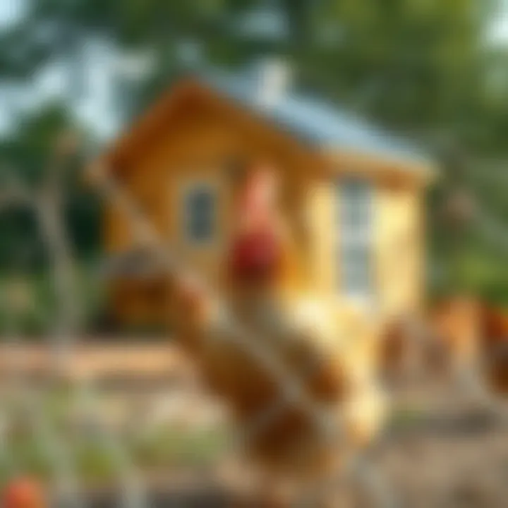 Electric fence surrounding a chicken coop