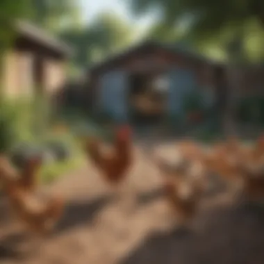 Essential Yard Space for Chickens Diagram illustrating minimum yard space for chickens