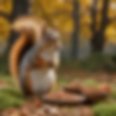 Squirrel-Friendly Food Selection Various types of squirrel-friendly food displayed