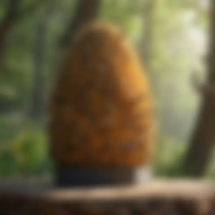Beehive placed strategically in a sunny location for optimal attraction