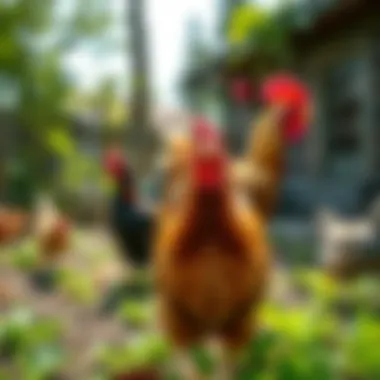 A clean and safe outdoor space for chickens to roam