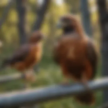 Fencing designed to deter hawks from reaching chickens