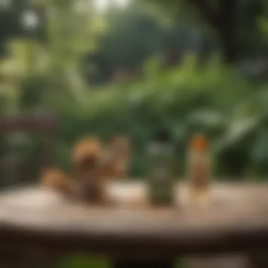 Effective Natural Repellents Natural repellents displayed on a garden table