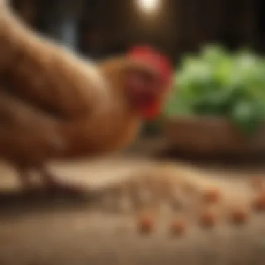 Nutritional Feed for Optimal Health A variety of grains and vegetables for chicken feed