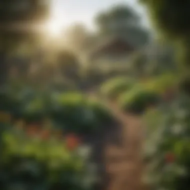 A lush vegetable garden flourishing under the sun.