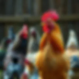 Vibrant chicken breeds known for egg-laying