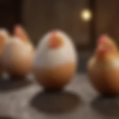 Diagram of egg formation stages in chickens