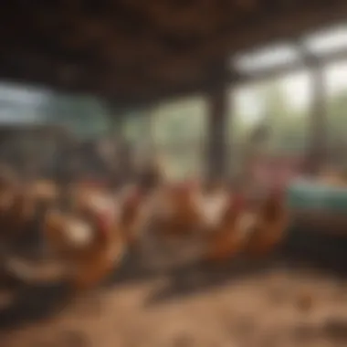 Various types of chicken tractors displayed
